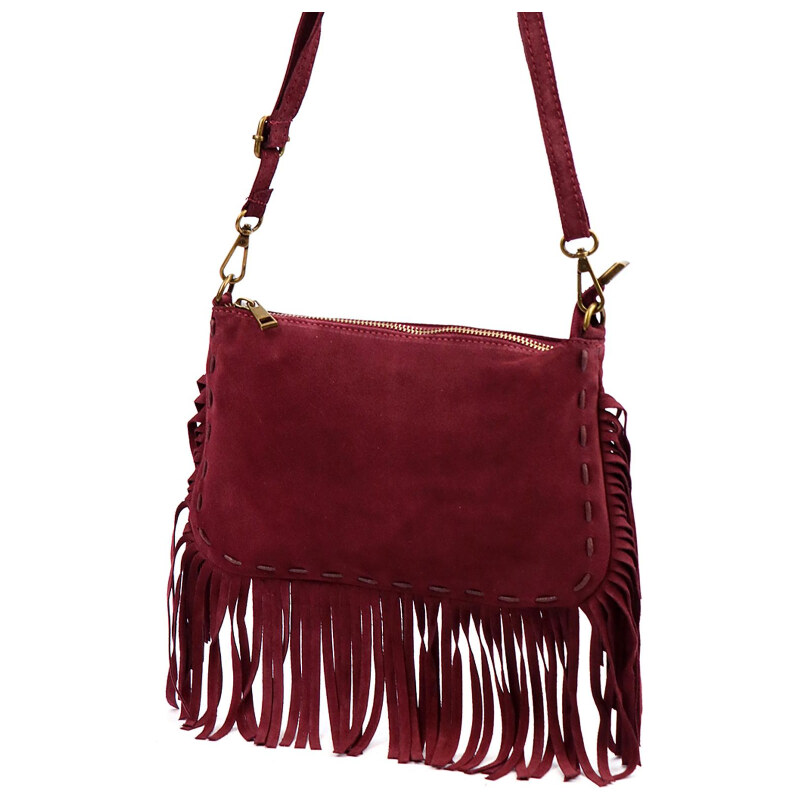 Kožená kabelka Luka vínová KZ2259391 65701507