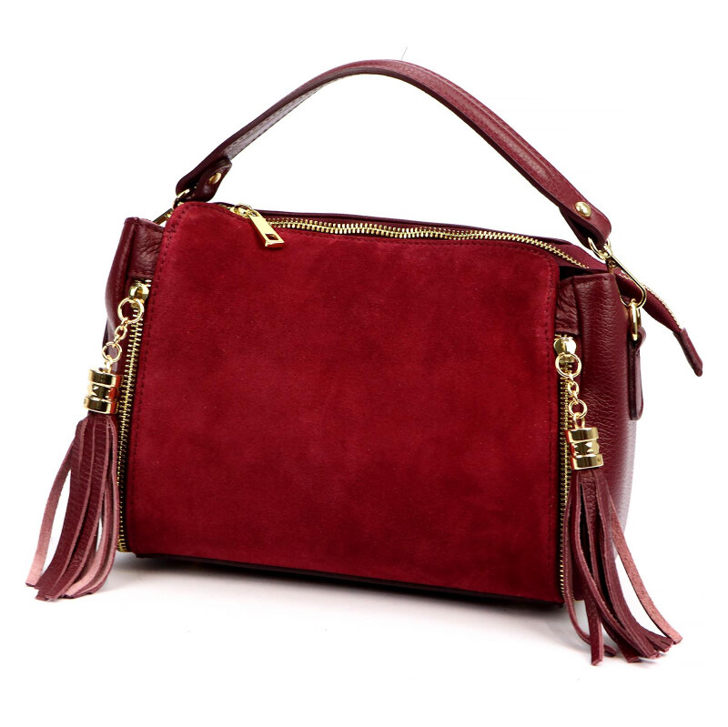 Kožená kabelka Luka vínová KZ2259045 65701568