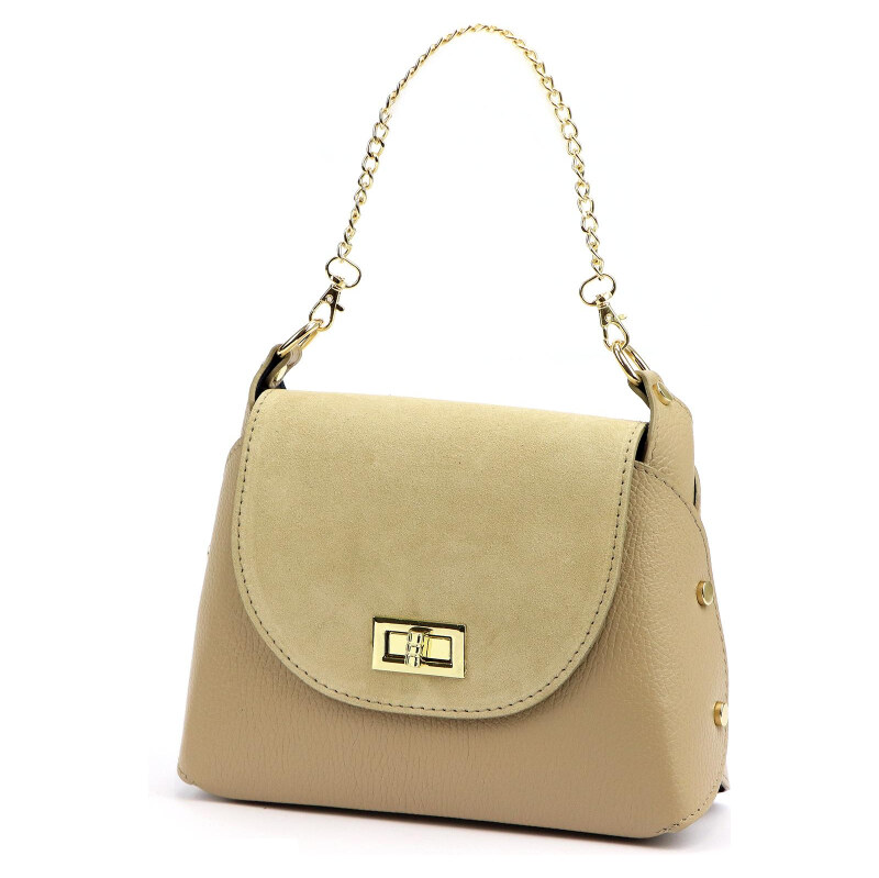 Kožená kabelka Luka béžová KZ2259032 65701613