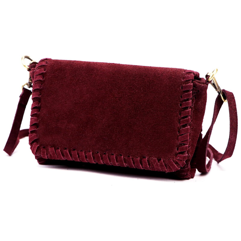 Kožená kabelka Luka vínová KZ2258676 65701679