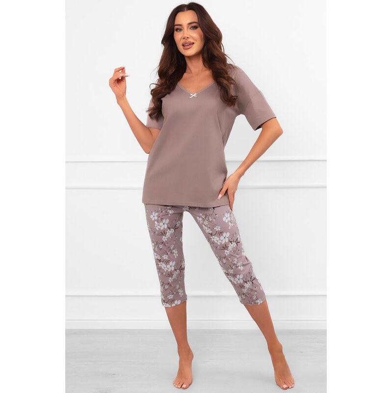 Italian Fashion dámske bavlnené pyžamo Kimuri - krátky rukáv 65846476