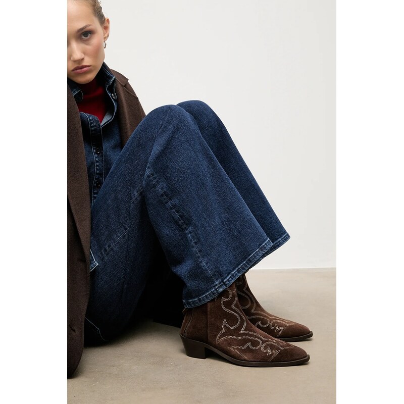 Semišové kovbojské topánky Answear.LAB 65389757