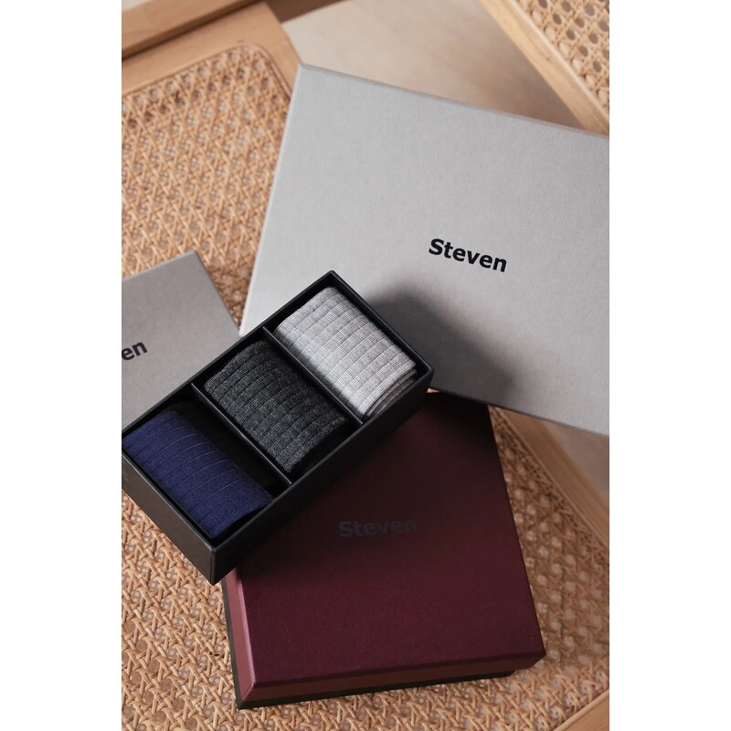 3PACK Pánske ponožky z merino vlny Steven, 175/2, 41-46 65702549