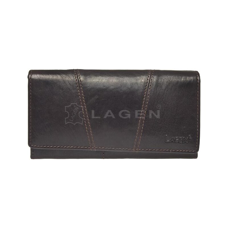 Dámska kožená peňaženka Lagen PWL-388/T Dark brown 19725279