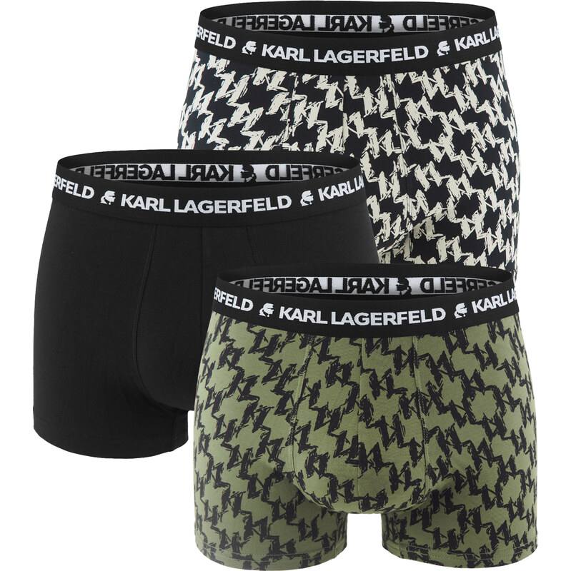 KARL LAGERFELD - boxerky 3PACK organic cotton LAGERFELD monogram logo 65702850