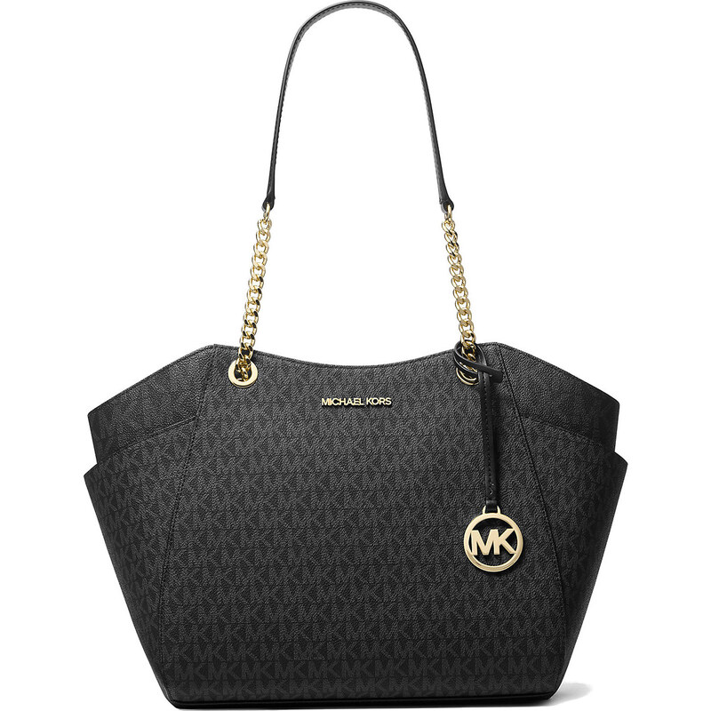 Michael Kors Jet Set Large Signature Logo Shoulder Bag Black 65705563