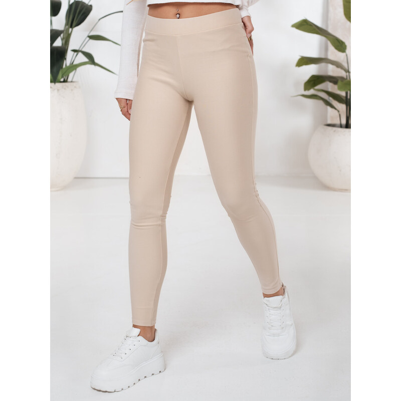 Dámske béžové legíny Dstreet 66683125