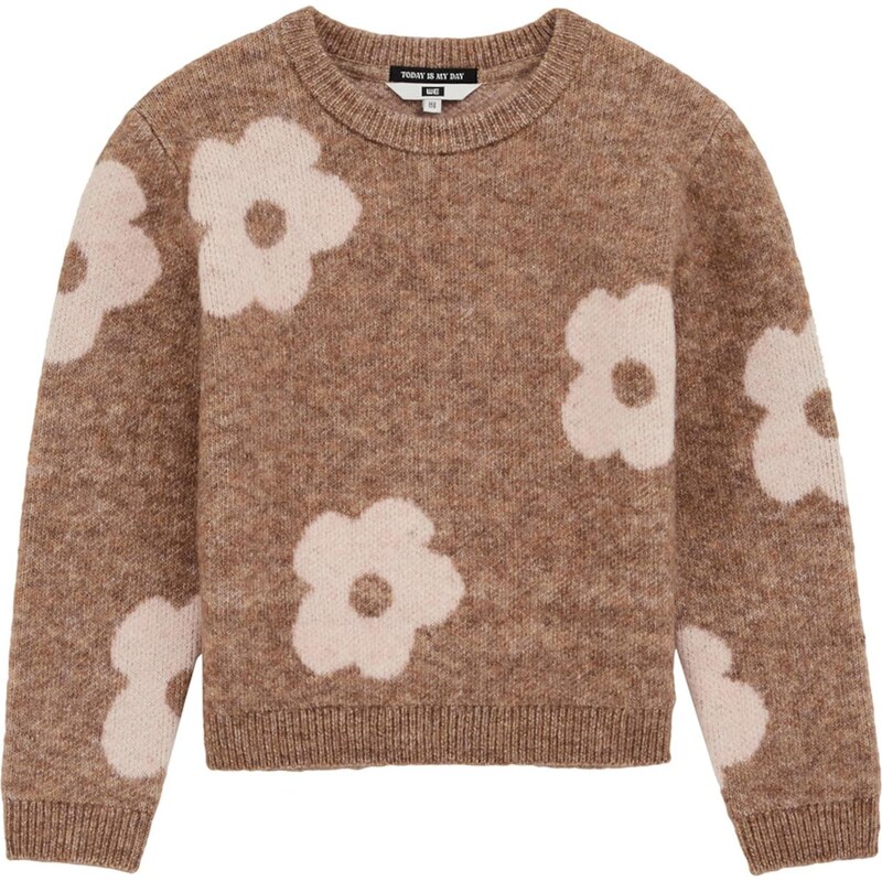 WE Fashion Sveter svetlohnedá / biela 65887128