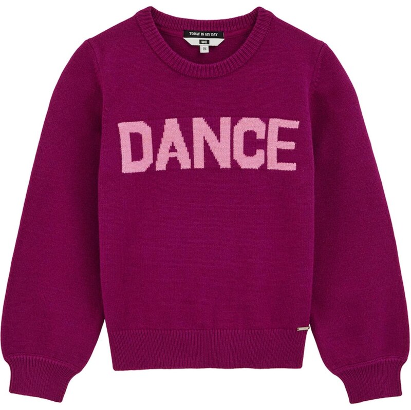 WE Fashion Sveter eozín / tmavoružová 65888115