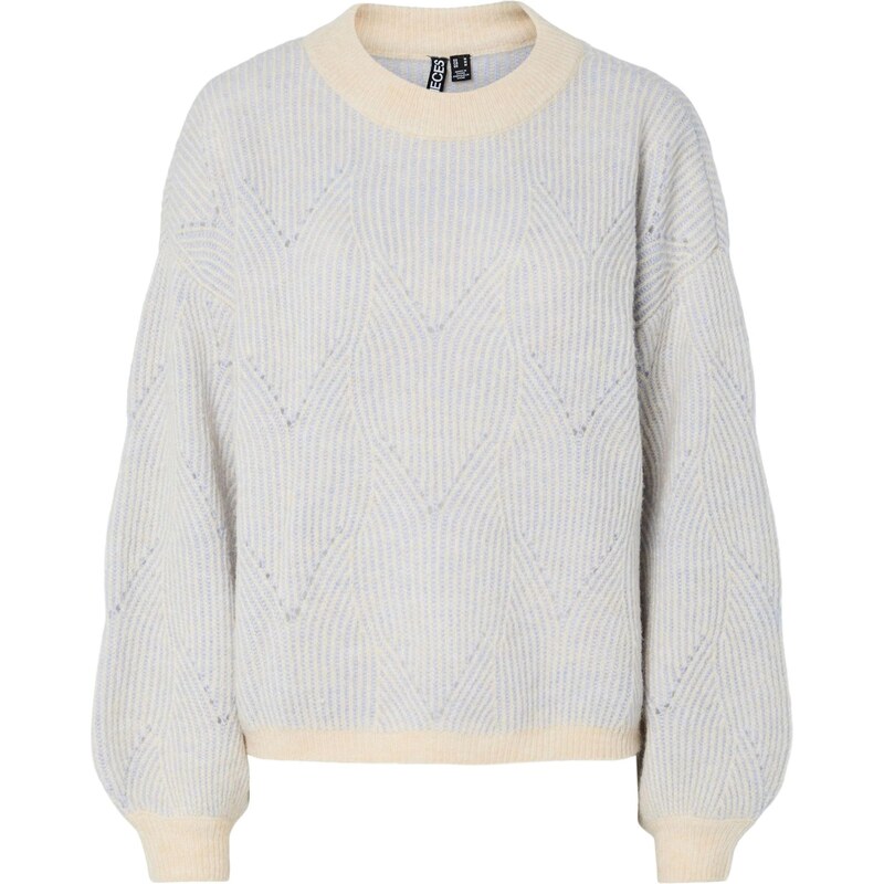 PIECES Sveter PCJenna béžová / pastelovo fialová 65894849