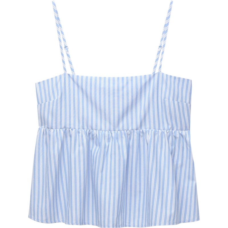 Pull&Bear Top PACIFIC svetlomodrá / biela 65886058