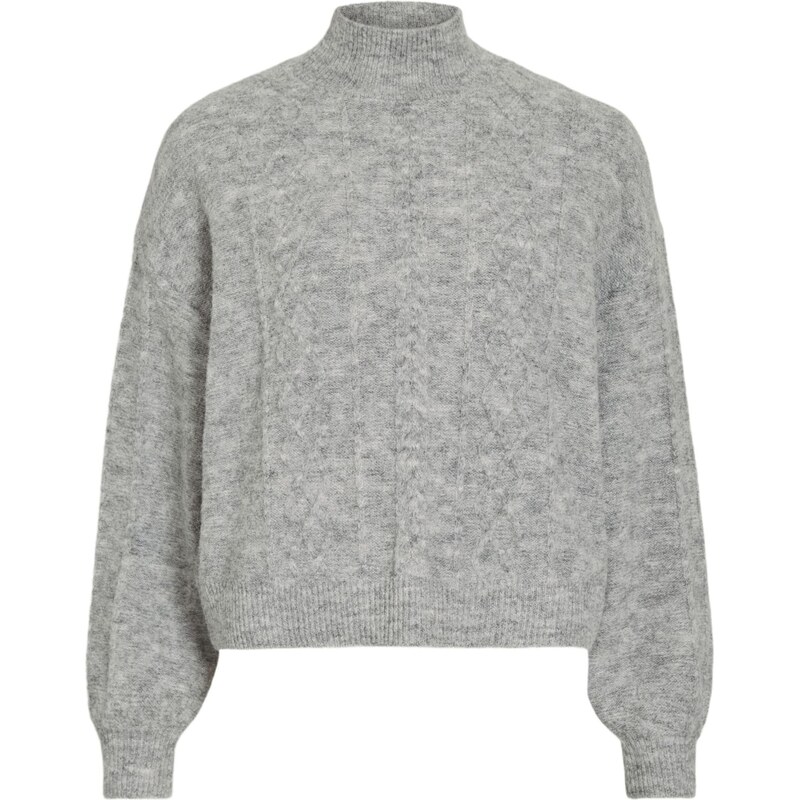 VILA Sveter VIEmmelie sivá melírovaná 65895284