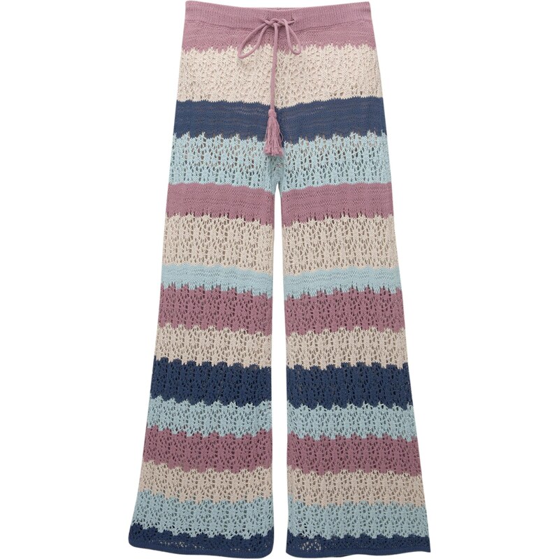 Pull&Bear Nohavice krémová / pastelovo modrá / tmavomodrá / 66008583