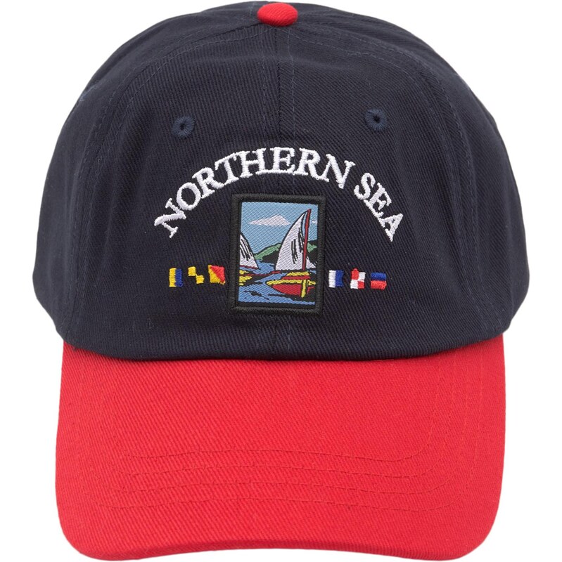 Pull&Bear Čiapka NORTHERN SEA zlatá žltá / červená / čierna / biela 65887635