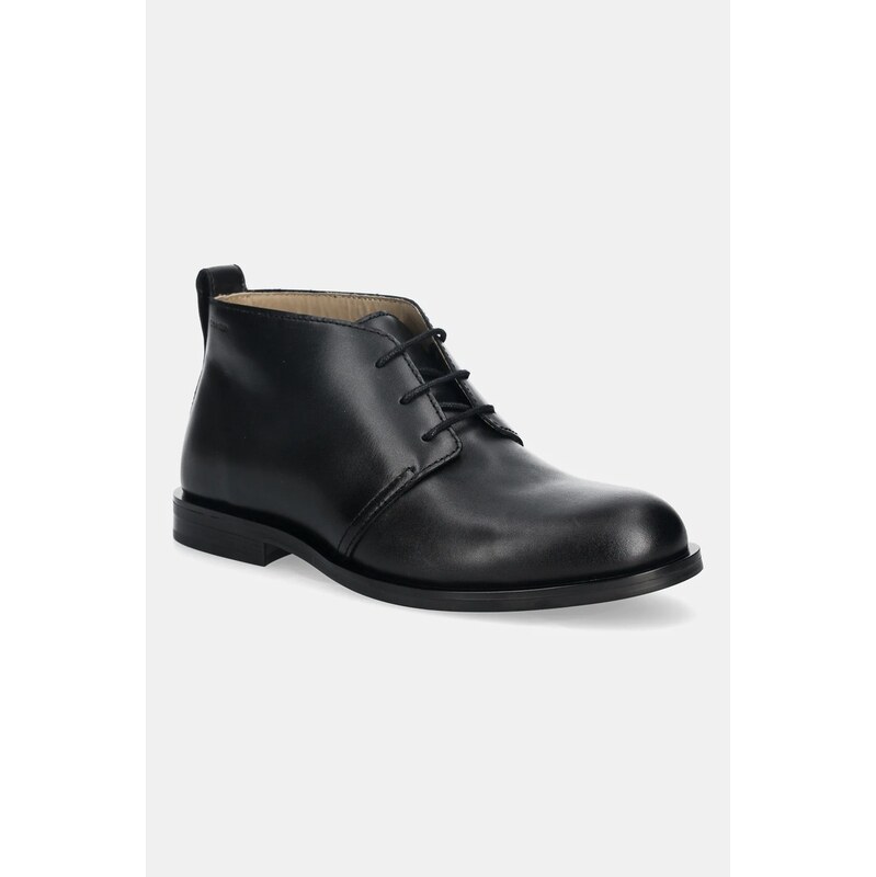 Kožené poltopánky Calvin Klein ESS RUBBER DESERT BOOT LTH 65730010