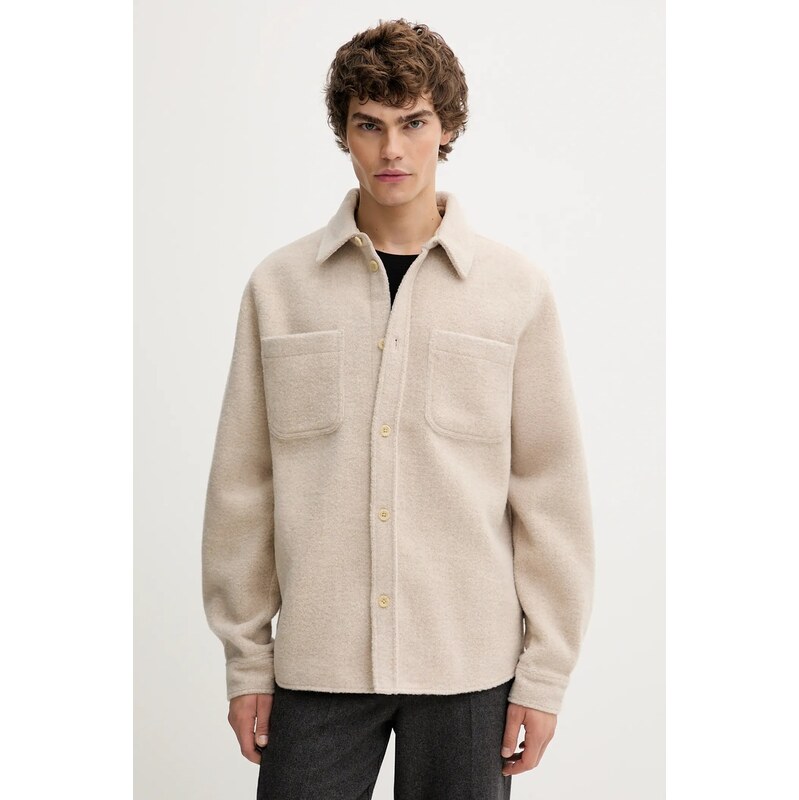 Košeľová bunda s prímesou vlny Les Deux Lennon 65713196