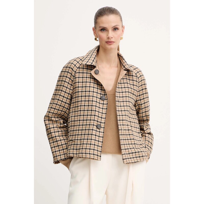 Obojstranný kabát z vlnenej zmesi Marella 65713318