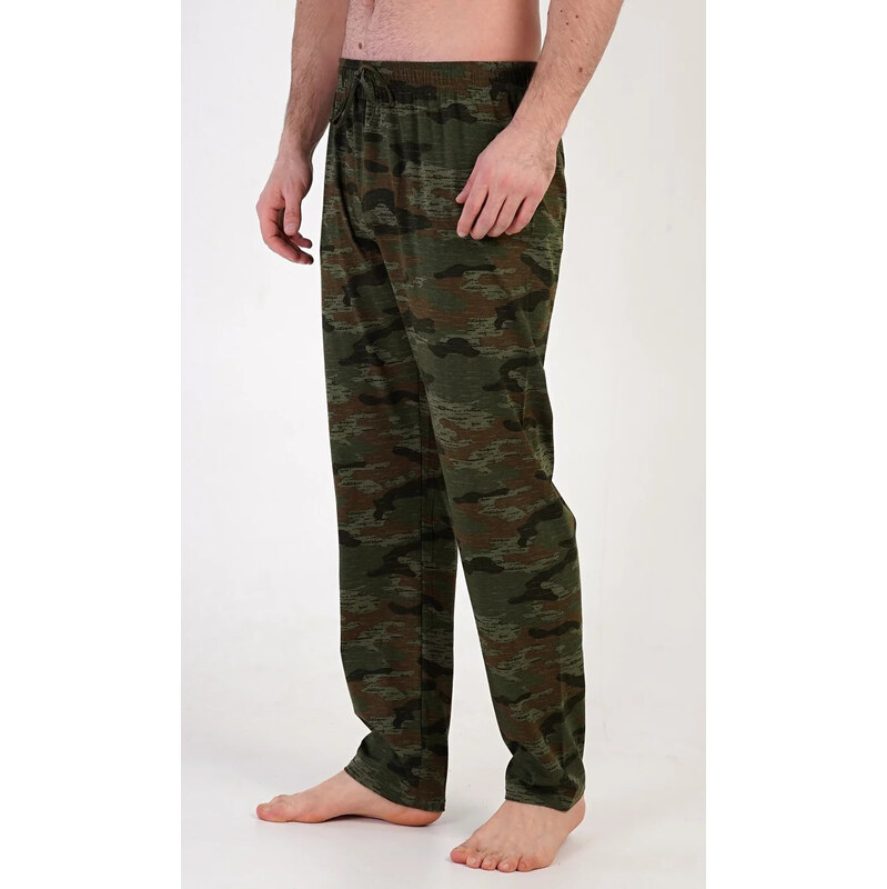 Pánske pyžamové nohavice Army 4102 khaki - Gazzaz 65720377
