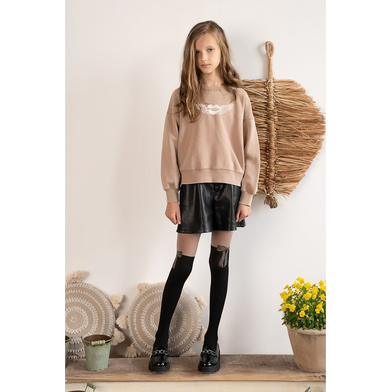 Knittex Detské vzorované pančuchy s mašľou SAFARI TWIST DR2518 65724424