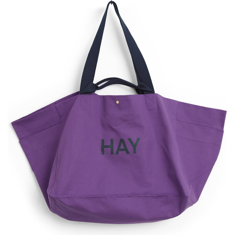 HAY Bavlnená taška Weekend Bag L Purple 65724569