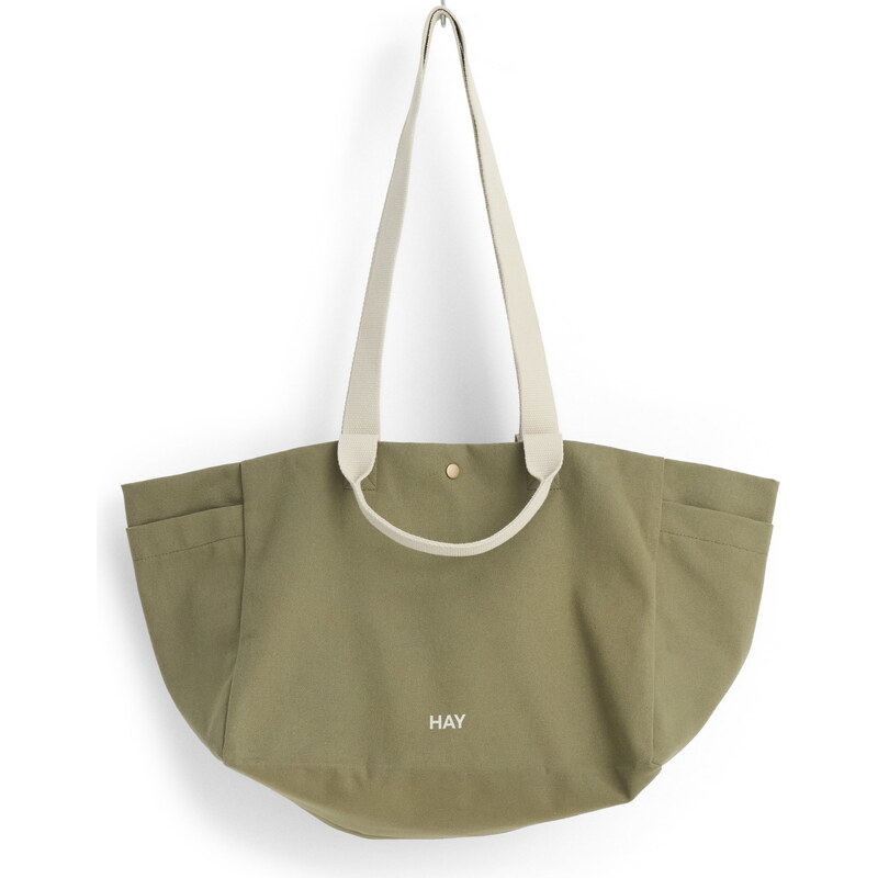 HAY Bavlnená taška Weekend Bag S Olive 65724564
