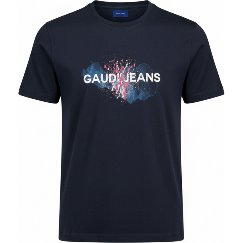 GAUDI Jeans Luca Dark Blue tričko 65727023