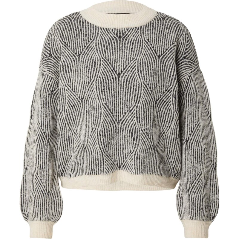 PIECES Sveter PCJenna krémová / námornícka modrá 65873889