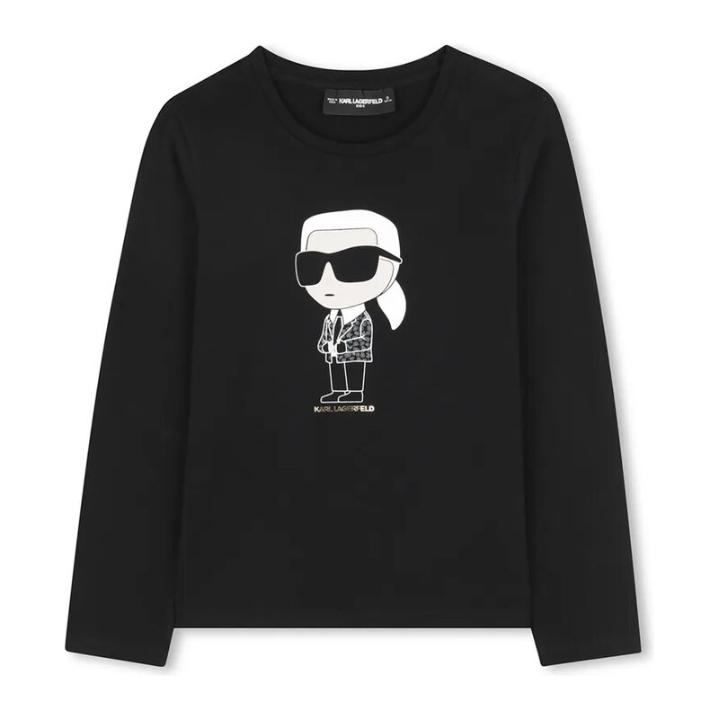 Detské tričko s dlhým rukávom Karl Lagerfeld 65727246