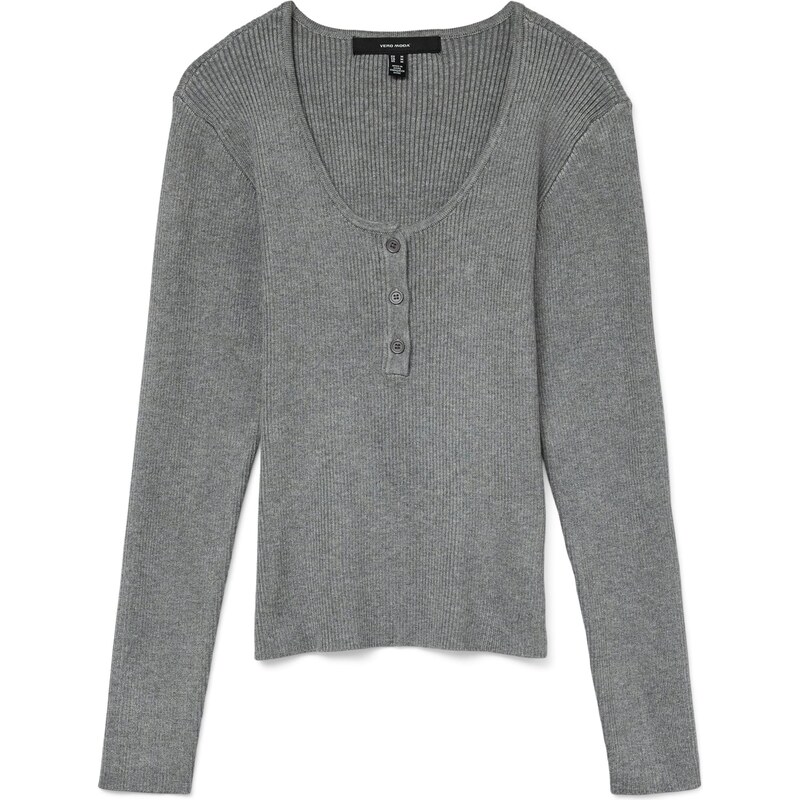VERO MODA Sveter VMWILLOW sivá melírovaná 65883248