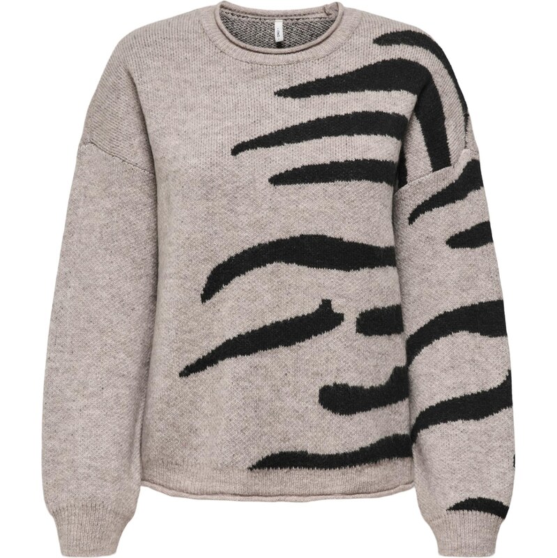 ONLY Sveter ONLJADE tmavošedá / čierna 65773225