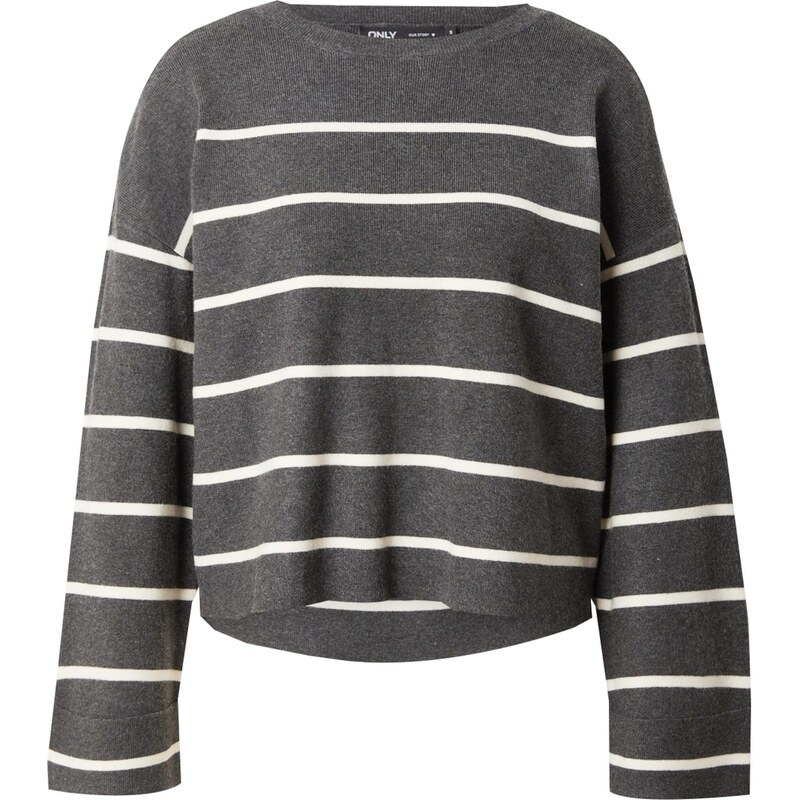ONLY Sveter ONLAMY tmavosivá / biela 65888023