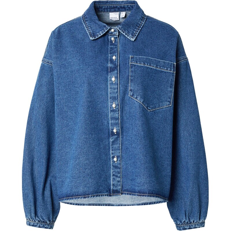 VERO MODA Blúzka VMElora modrá denim 65888407