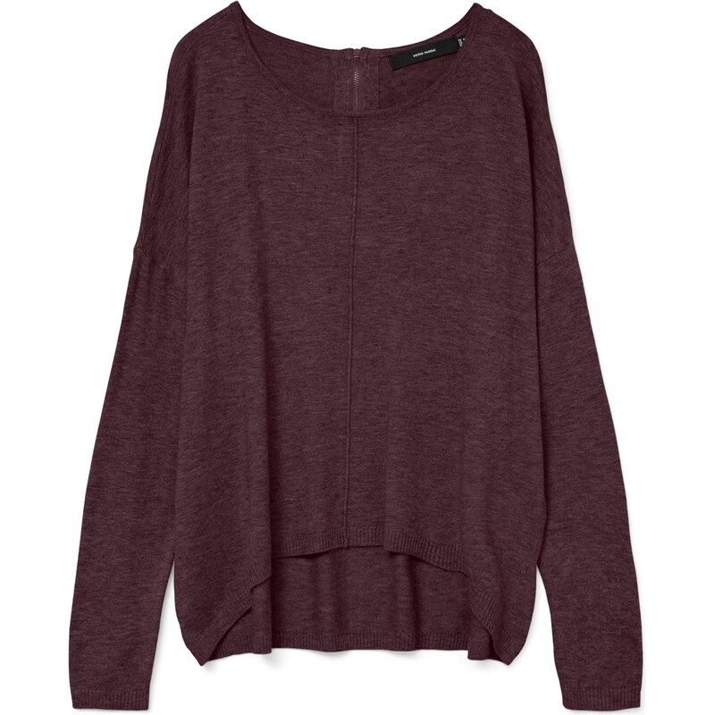 VERO MODA Sveter VMBREEZE purpurová 65888755