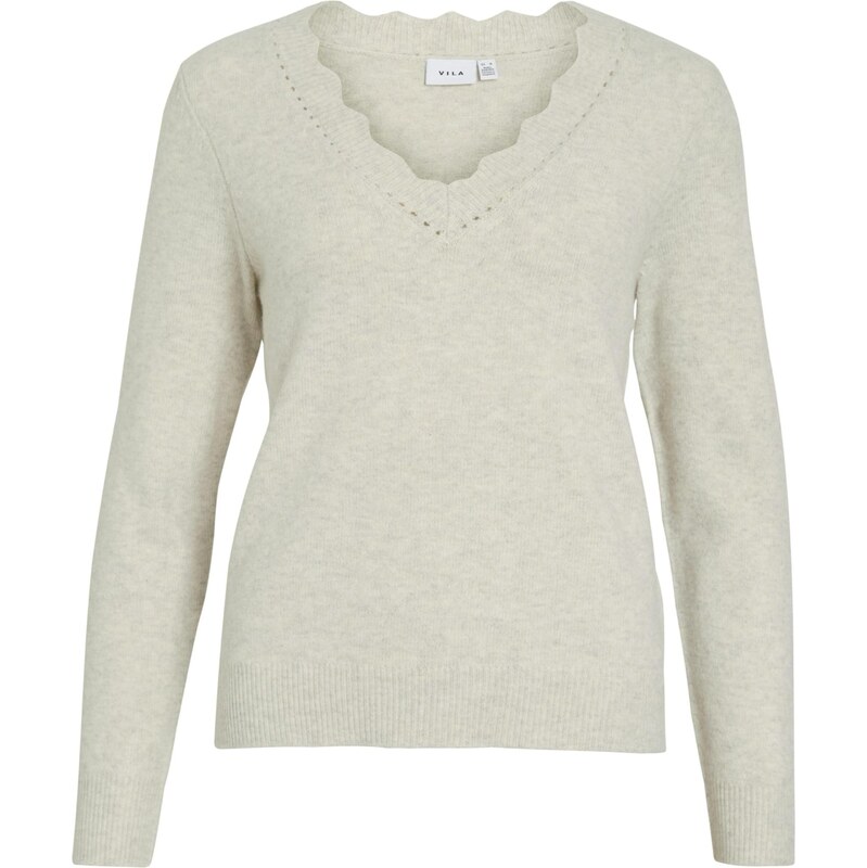 VILA Sveter VINIKOLINA prírodná biela 65889567