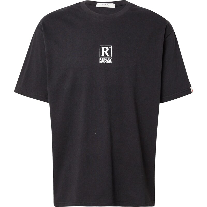 REPLAY Tričko čierna / biela 65175444