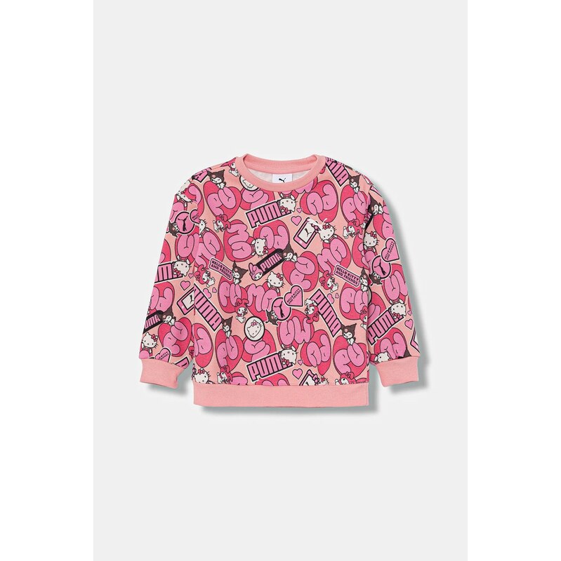 Detská mikina Puma PUMA X HELLO KITTY & FRIENDS Relaxed AOP Crew FL 65727338
