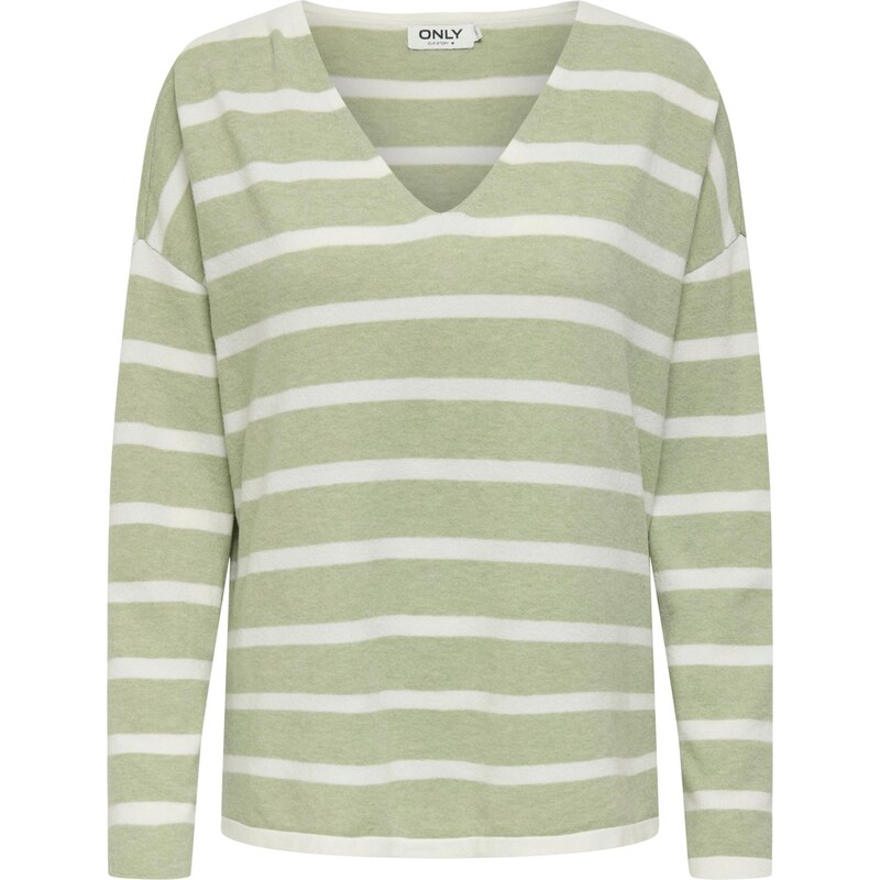 ONLY Sveter ONLAMALIO pastelovo zelená / biela 65886487
