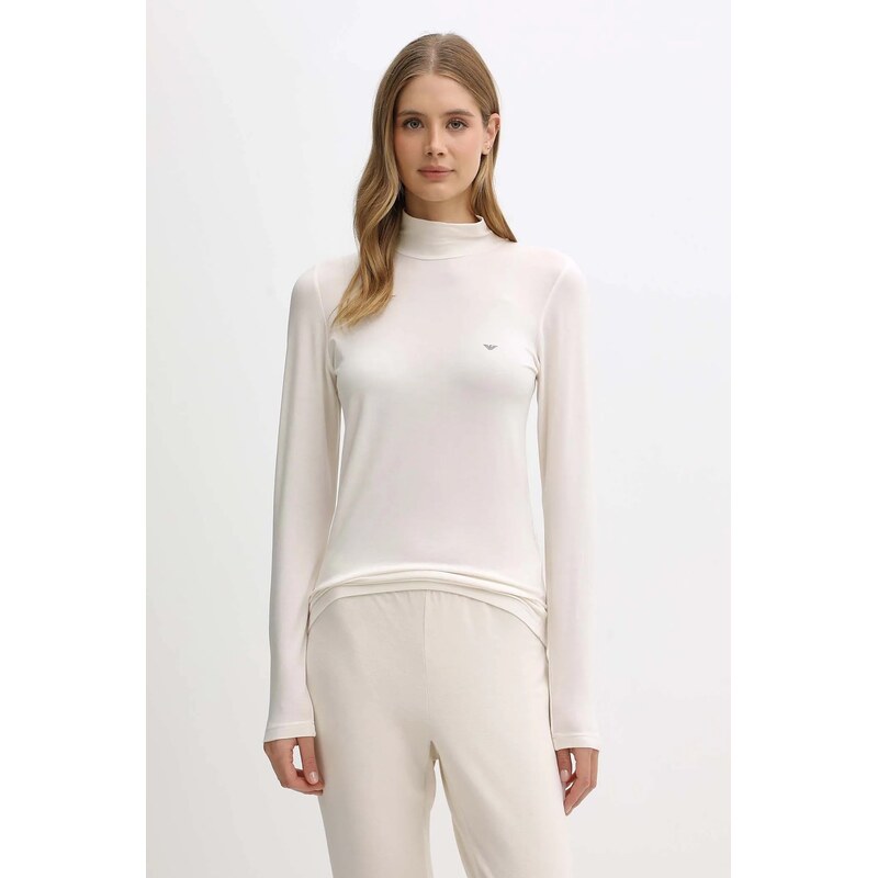 Tričko lounge s dlhým rukávom s prímesou vlny Emporio Armani Underwear 66514669