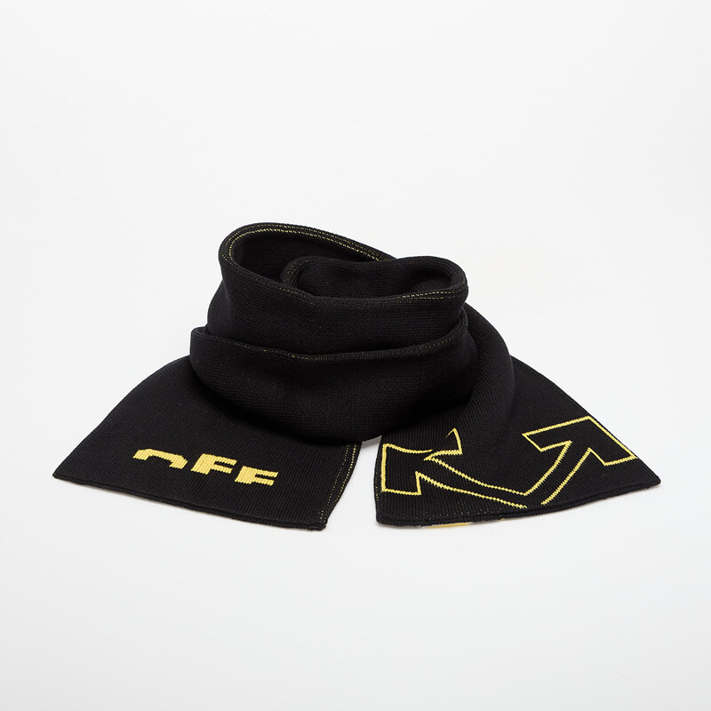 Šál OFF-WHITE KIDS Type Logo Scarf Black/ Yellow Universal 65727598