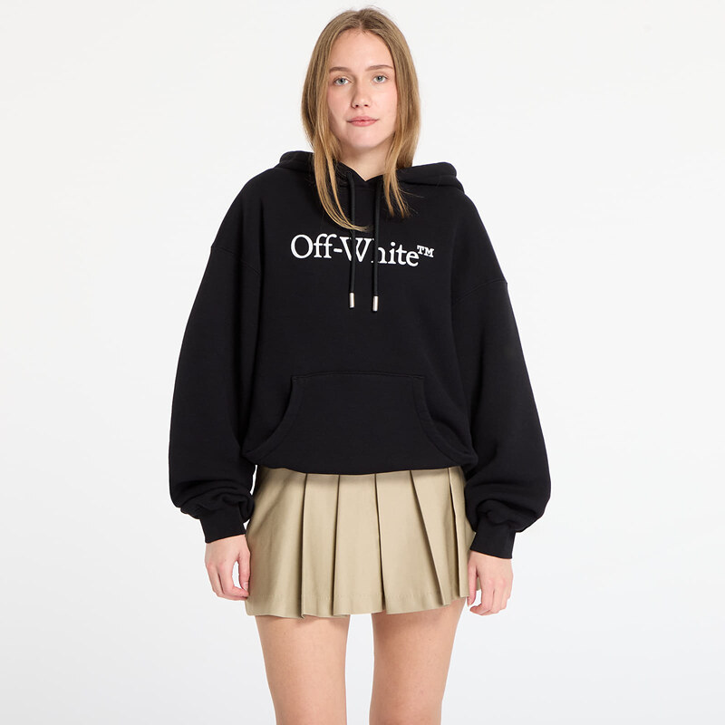 Mikina Off-White Big Logo Bookkish Over Hoodie Black/ White S 65727595