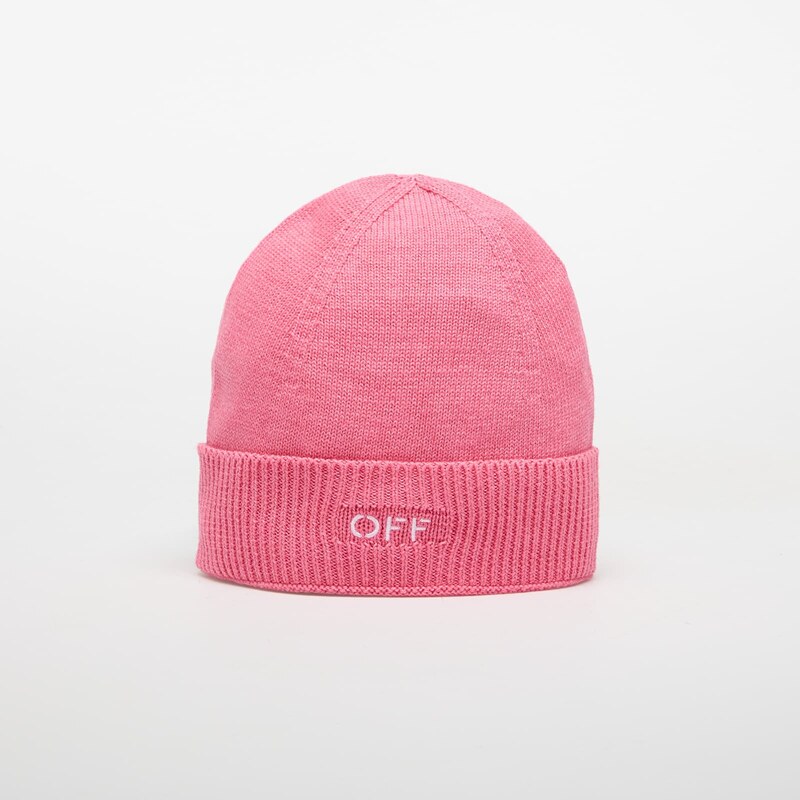 Čiapka OFF-WHITE KIDS Off Stamp Clear Beanie Fuchsia/ White II 65727608