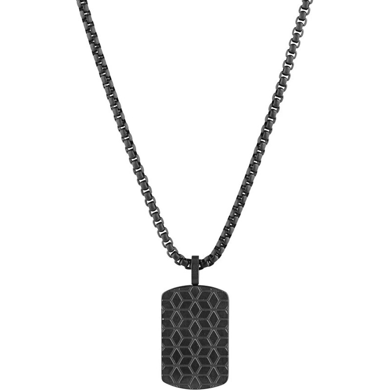 Evolution Group Nadčasový oceľový náhrdelník pre mužov 42009.3 čierny 67712396