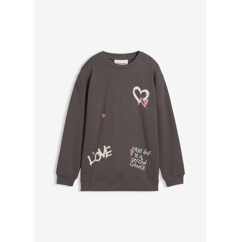 bonprix Mikina z čistej bio bavlny, farba šedá 65728824