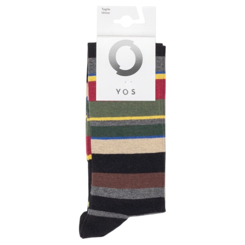 Yos Pánske veselé pruhované ponožky 66808048