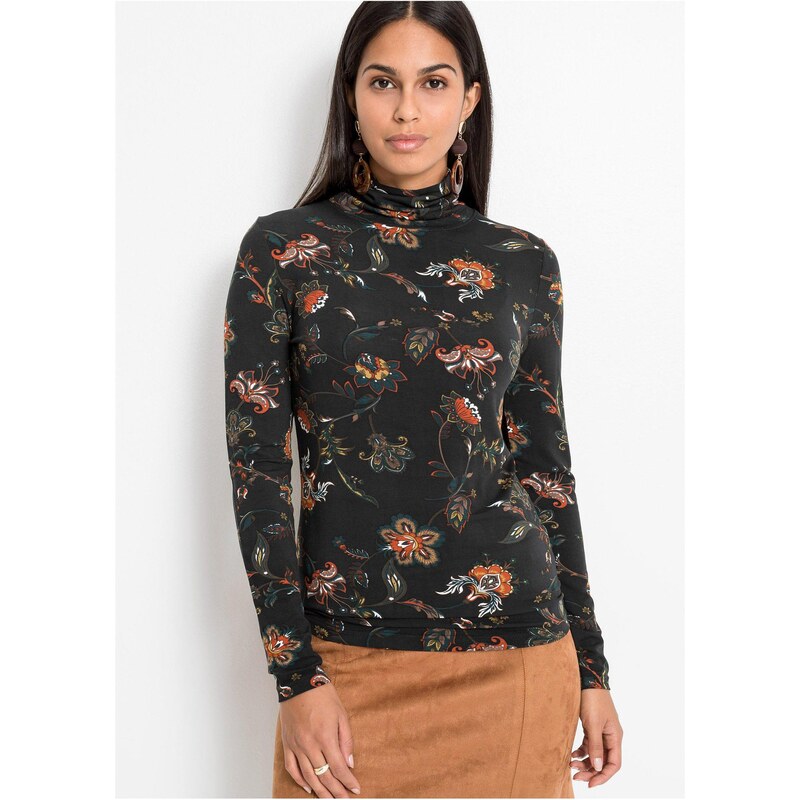 bonprix Rolák s dlhým rukávom, farba čierna 45853360