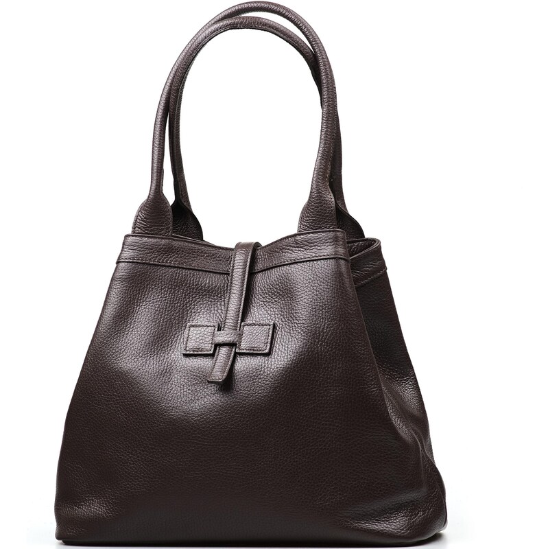 Blaire Kožená kabelka Riana tmavo hnedá 65729149