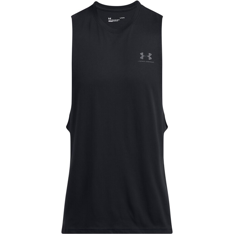 Under Armour Left Chest Cut Off Tank Top Black / / Black 65730373