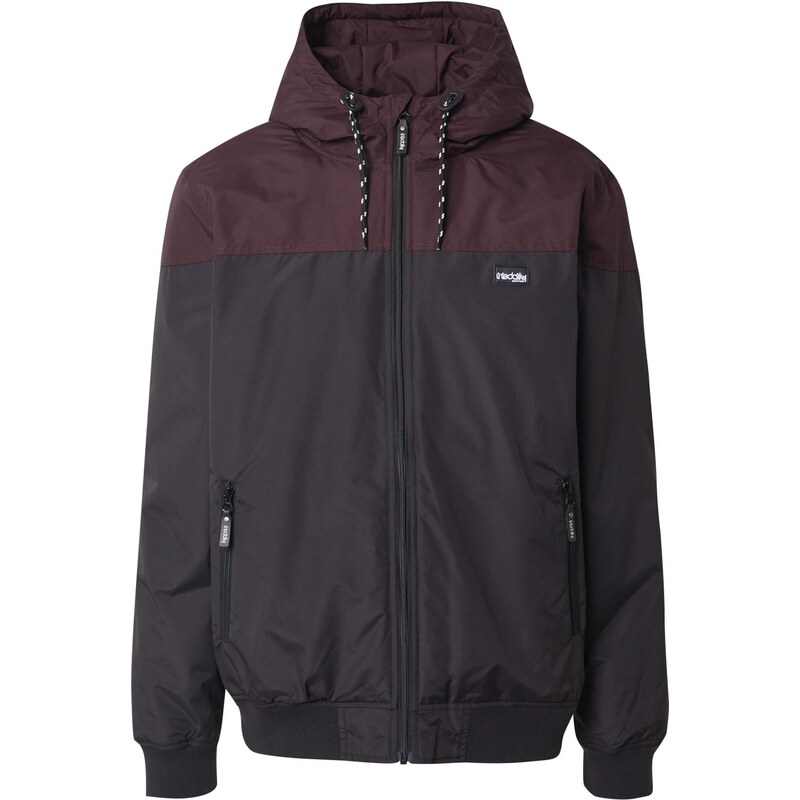 Iriedaily Prechodná bunda Insulaner bordová / čierna 65992770