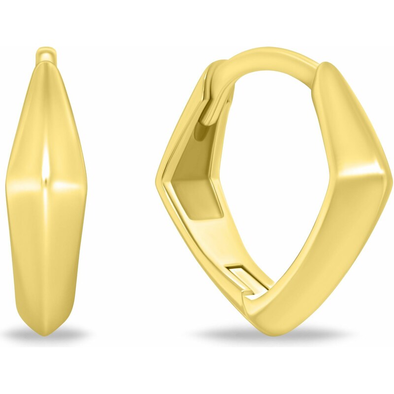 Brilio Silver Moderné hranaté náušnice z pozláteného striebra EA1214Y 66590495