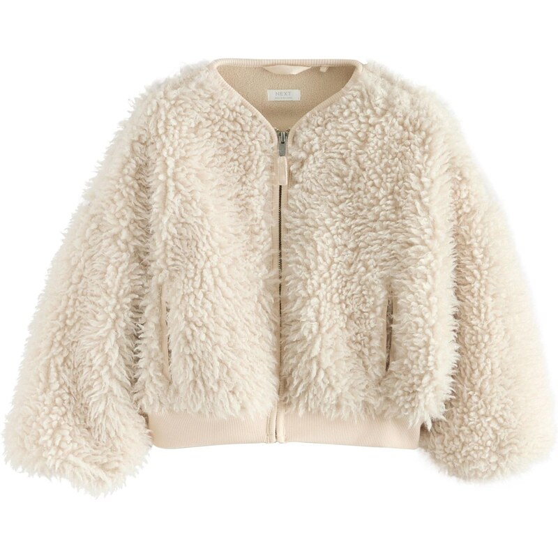 Next Flisová bunda krémová 65885432